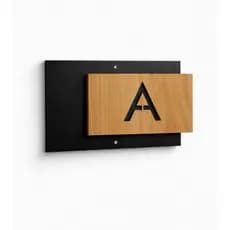 Placa Complementar Personalizado em ACM + Acrílico Design Moderno Fachada Casa Loja Empresa Chalé Apartamento