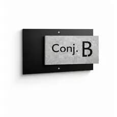 Placa Apartamento Quadra Lote Mini Acrílico  Aço Corten Personalizado Premium Luxo Exclusivo