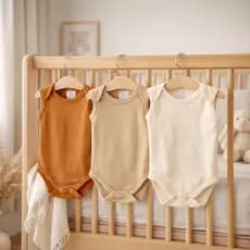 Kit 3 Body de Bebê Regata Infantil Minimalista suedine 100% Algodão Unissex Menina Menino Sortidos