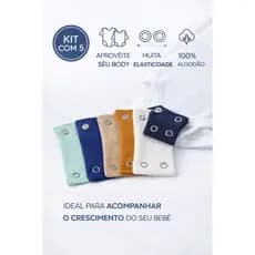 Kit 7 Extensores de Body bebê Alongador ou Prolongador