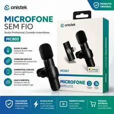 Microfone Celular Lapela\xa0 Sem Fio Iphone Profissional Karaokê 2 Microfone Para Celular Condensado
