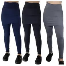 Kit 3 Calça Legging Academia Suplex Saia justa Tapa Bumbum Fitness Malhar