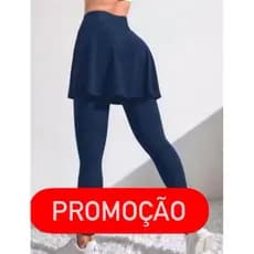 Calça Legging Saia Babado Tapa Bumbum Fitness Academia Cintura Alta Suplex Treino
