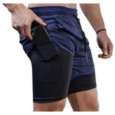 Short Bermuda Academia Dry Fit Short 2 em 1 Bermuda Treino Masculina Academia