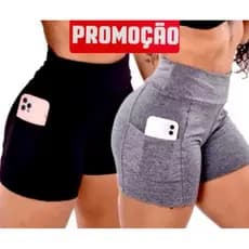 short com bolso lateral ideal para colocar celular enquanto treina ou caminha