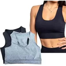 Kit 2 Top Fitness Feminino para Malhar Moda Academia nadador sem bojo