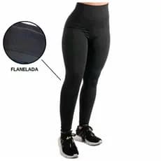Calça Legging Peluciada Flanelada Feminina Cintura Alta Inverno Quente Confortável Não Transparente