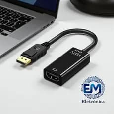Adaptador DisplayPort para HDMI 4K Full HD Conversor Macho para Fêmea PC Notebook Monitor TV Projetor
