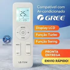 Controle Remoto Para Ar Gree Split Display Digital Turbo Swing