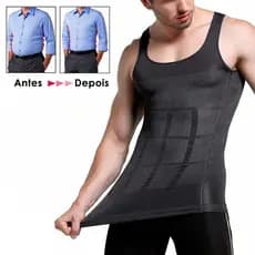 Cinta Camisa Masculina Colete Modeladora Camiseta Regata Modeladora Camiseta de Compressão Regata