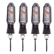 Kit 4 Pisca Seta para Moto Universal Modelo Esportivo LED CB 250f Twister Cb 300 Tornado Bros Todas Xre 300 Ybr 125 Hond
