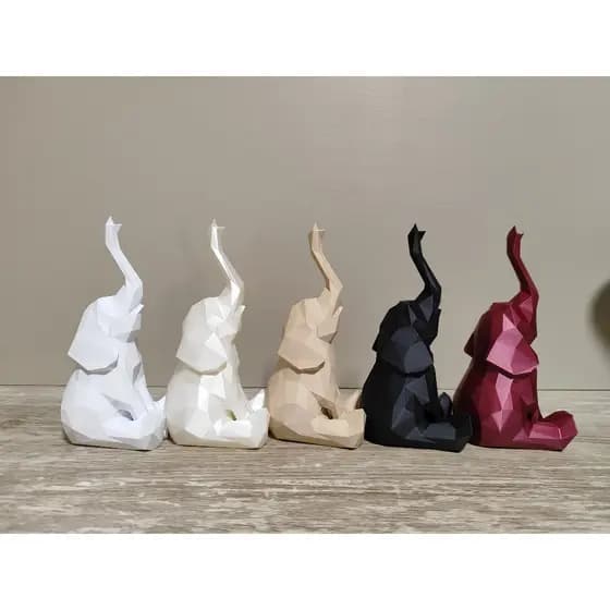 Elefante Decorativo 3D - Sala, Quarto, Escritório, decoração com Elegância