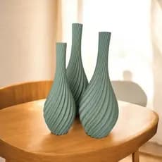 Kit de Vasos Garrafa Ravello AlpesDecor - PLÁSTICO - decorativo sala escritório decoração ambientes