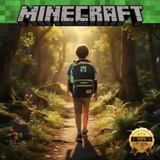 Mochila de Costas Minecraft Escolar Infantil Menino Bolsa Grande Reforçada Sestini Original