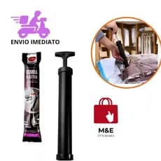 Bomba Tira Suga Ar Saco À Vácuo Viagem Roupa Cor Preta