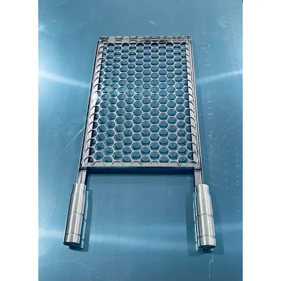 grelha universal 25x40cm para assar carne churrasco churrasqueira em aço inox