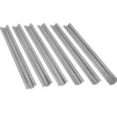 Kit  6 Peças de Canaletas medindo 44cm em aço Inoxidável para Churrasqueiras
