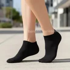 Kit 3/6/9 E 12 Pares De Meias Pretas Cano Curto Soquete Masculina Feminina Unissex