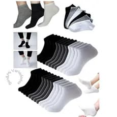Kit 48 Pares de Meias Soquete Cano Curto Masculina Feminina Unissex