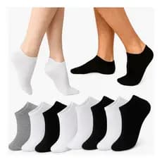 Kit 24 Pares De Meias Cano Curto Unissex Masculina Feminina Soquete