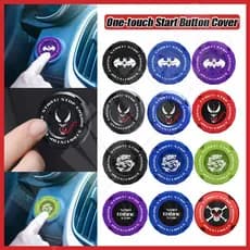 Tampa Do Botão De Partida Motor Carro Bat Design Ignição Capa Anti-Risco Push Start Elegante Acessórios lameintbr