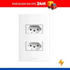 Conjunto 2 Tomadas 10A 250V 4X2 Branco Inovapro - Alumbra