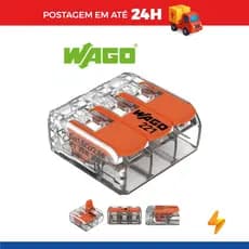 Conector De Emenda Wago 221-613 0.50 A 6.00Mm² 41A 3 Polos - Wago