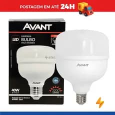 Lâmpada Led 40W High Power Avant E27 Bivolt 6500K Luz Branca