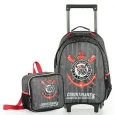 KIT Mochila com Rodas + Lancheira Escolar Xeryus Corinthians - Infantil