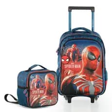 KIT Mochila Com Rodas + Lancheira Escolar Xeryus Spider Man - Infantil