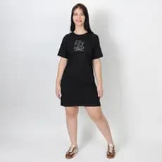 Vestido Colcci T-Shirt Com Estampa Preto - Feminino