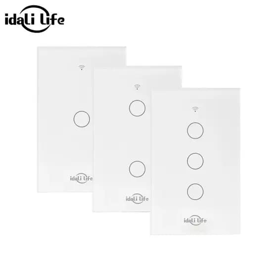 Interruptor Inteligente WiFi  1/2/3 Touch Switch Trabalho Com Alexa Google Home IDALI LIFE