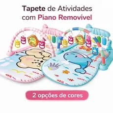 Tapete de Atividades Bebê com Piano Musical Educativo, Interativo e Seguro