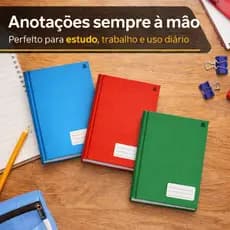 Caderno Brochura Pequeno Costurado Capa Dura   Compacto Ideal Anotacoes Estudo Trabalho