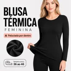 Blusa Termica Segunda Pele Feminina Peluciada Inverno Tamanho Unico