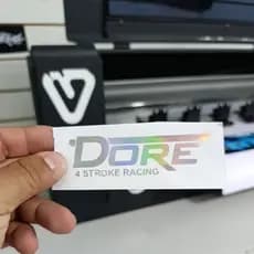 adesivo logo DORE para reforma de escapamento, para capacete, bicicleta, moto