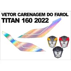 adesivo carenagem farol holografico titan 160 2024
