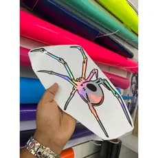 1 unidade Adesivo aranha com 25cm holografico, cores