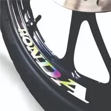 kit com 8 Adesivos para rodas Escrito Honda cores