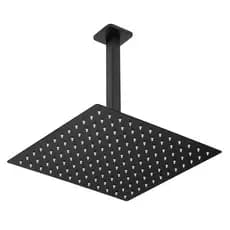 Ducha Chuveiro De Teto Slim 20x20 Preto Articulável Quadrado Braço De Teto Aquecedor Solar ou Gás