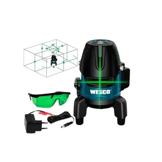 Nível Laser 5 Linhas Verde 360 Ws8911k Wesco + Maleta