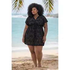 saída de praia BIG PLUS SIZE canga toda em renda cordão tamanho grande do 46 ao 68
