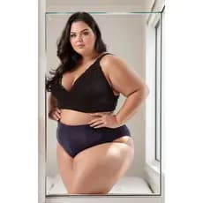 Calcinha Plus Size lycra Detalhe em renda do tamanho 46 ao 60