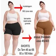SHORTS Anti Atrito SUPER BIG PLUS SIZE não ASSADURA Anaguá lycra do Tam 46 ao 68