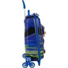 Mala Infantil Temática Patrulha Canina 3D Azul Rodinhas Viagem Fácil Transporte Crianças