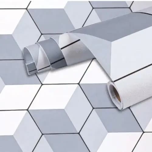 Papel Parede Adesivo Pvc Texturizado Estampa Geometrica Moderno 5 Metros