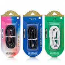 Cabo USB Turbo Tipo C/IOS/V8 25W 1 metro para Celular - Bluestar - Promoção Envio Imediato