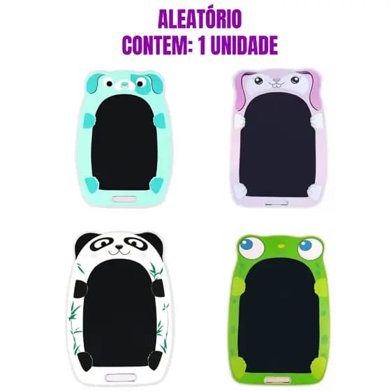 Lousa Mágica Infantil Animal Gato Sapo Cachorro Dinossauro Elefante Tablet LCD Desenhar Escrever