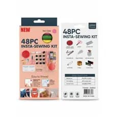 Kit Costura 48pçs - Agulha/Tesoura/Fita Métrica/Passador/Afinetes/Linha colorida Ferramenta Portátil