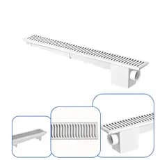 Ralo Linear Modulável Sifonado 50cm  Branco Herc